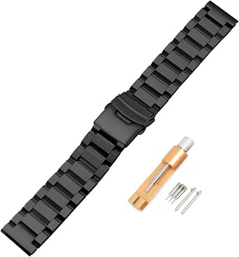 Stainless Steel Watch Band for Mens Women, Quick Release Stainless Steel Watch Straps 18mm 20mm 22mm