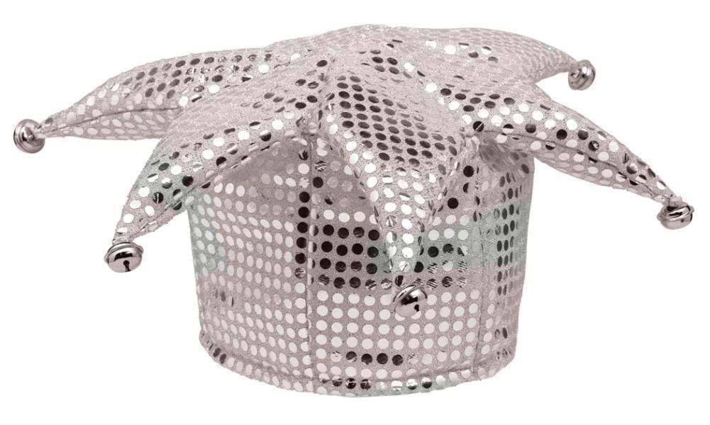 White Sequin Jester Hat