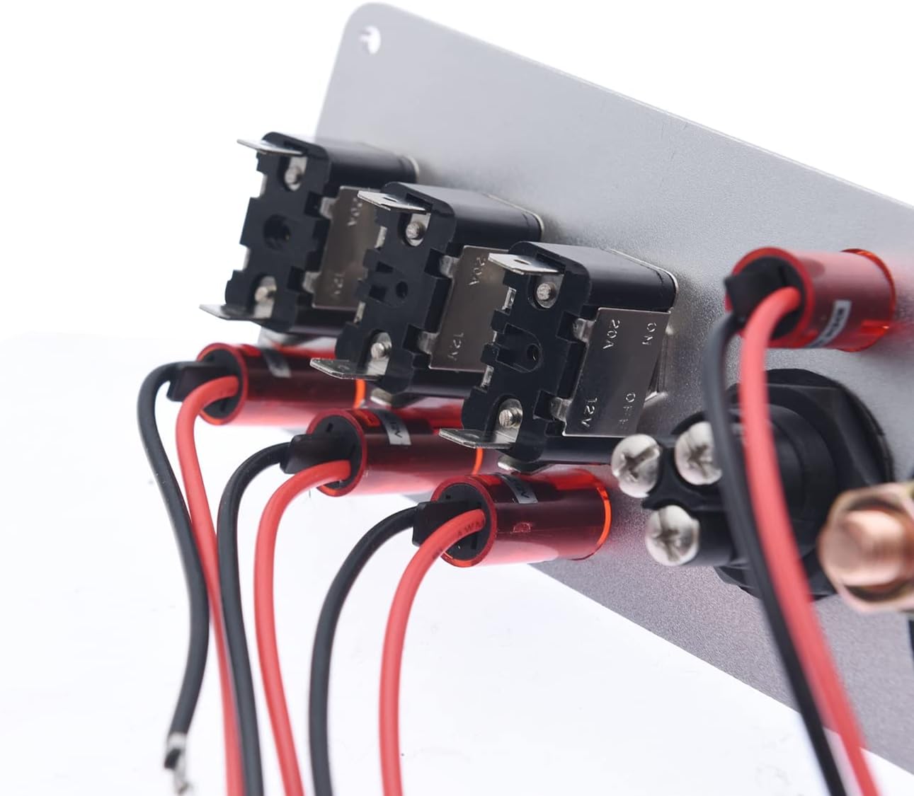 ITYAGUY 12V Ignition Switch Panel Car Engine Start Push Button LED Toggle Panel for Racing Car Switch Panel Black