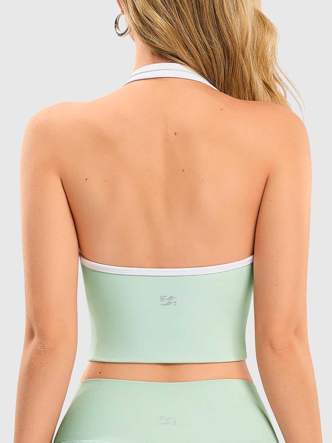 Workout Crop Tank Top for Women,Halter Longline Sports Bra Backless Camisole Top Sleeveless for Yoga,Casual,Goingout - Image 3