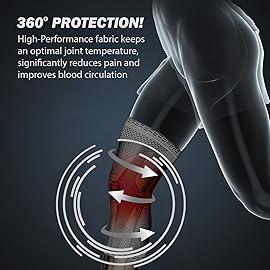 POWERLIX Knee Compression Sleeve - Best Knee Brace for Knee Pain for Men & Women - Knee Support for Running, Basketball, Volleyball, Weightlifting, Gym, Workout, Sports - (Gray XL)