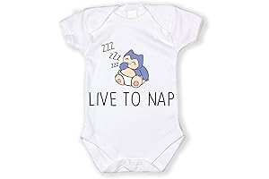 Dittoxpression Live to Nap Unisex Baby Bodysuit: Snuggly Soft Wear for Pokémon-Loving Infants