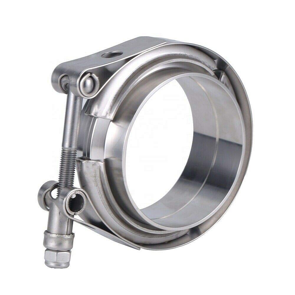 Edelstahl V Band Schelle Set 114,3mm 4,5" Turbo Abgasanlage Schnellverschluß