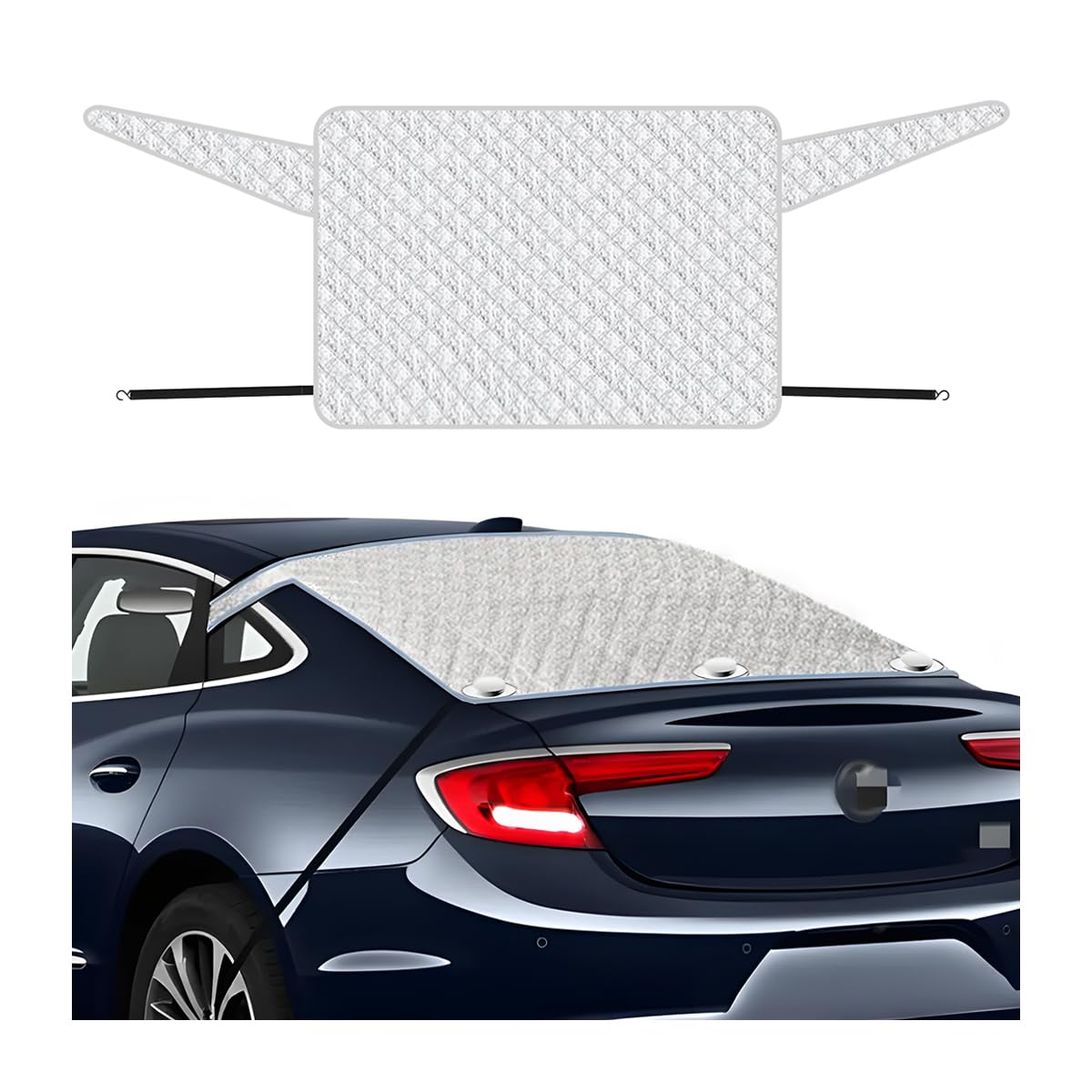 JNNJ Housse Pare-Brise Arrière pour Voiture, Pare-Neige pour Lunette Arrière, Repliable Arrière Bache Voiture, Universelle Bâche Pare Brise pour Exterieur Anti Neige, Convient Plupart des Voitures