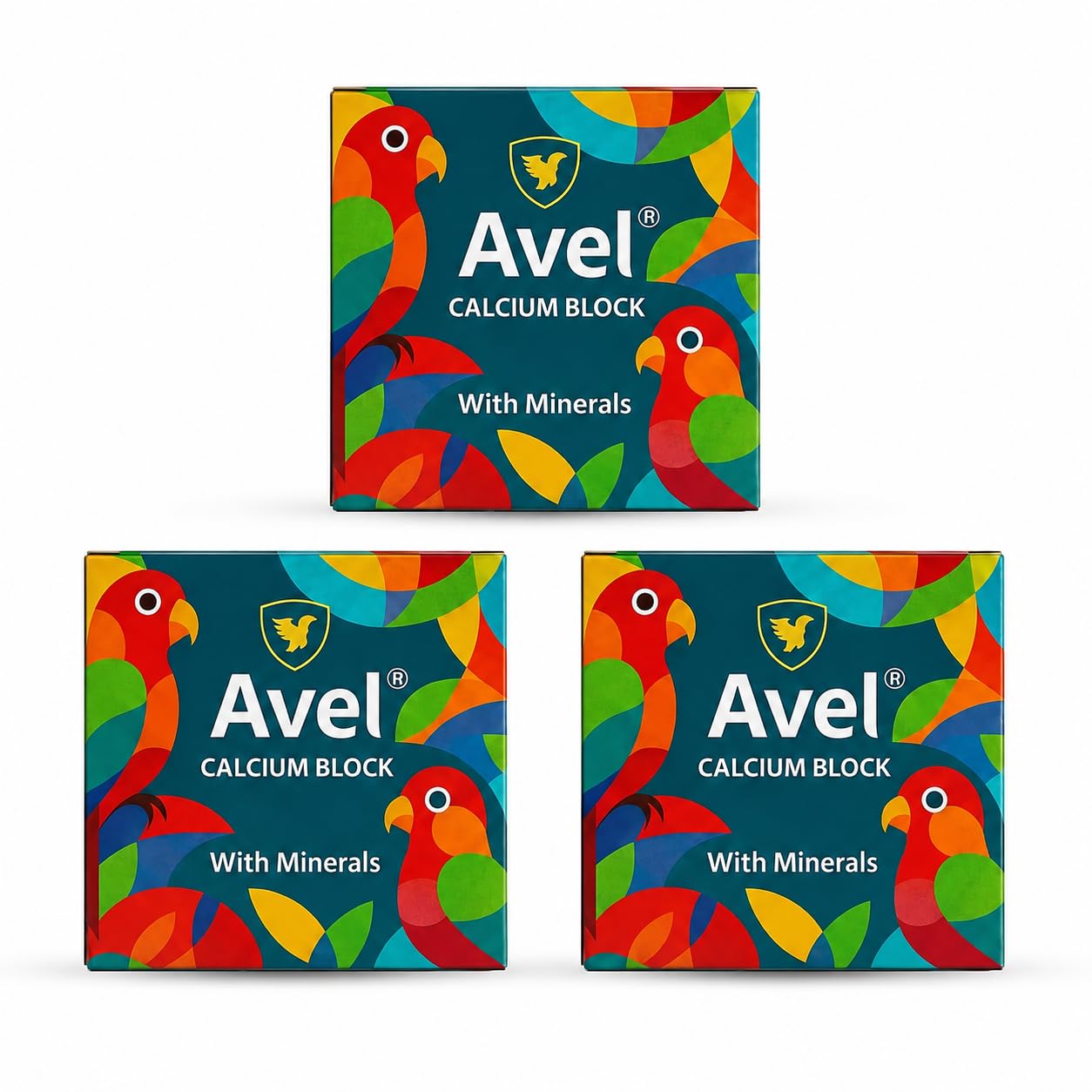 Pets Pro Avel Natural Mineral Calcium Block Set of 3 Enriched with Cuttlefish Bone & 6+ Ingredients | Ideal for Budgies, Finches, Lovebirds, Cockatiels, Macaws & All Birds Under 99-image-12