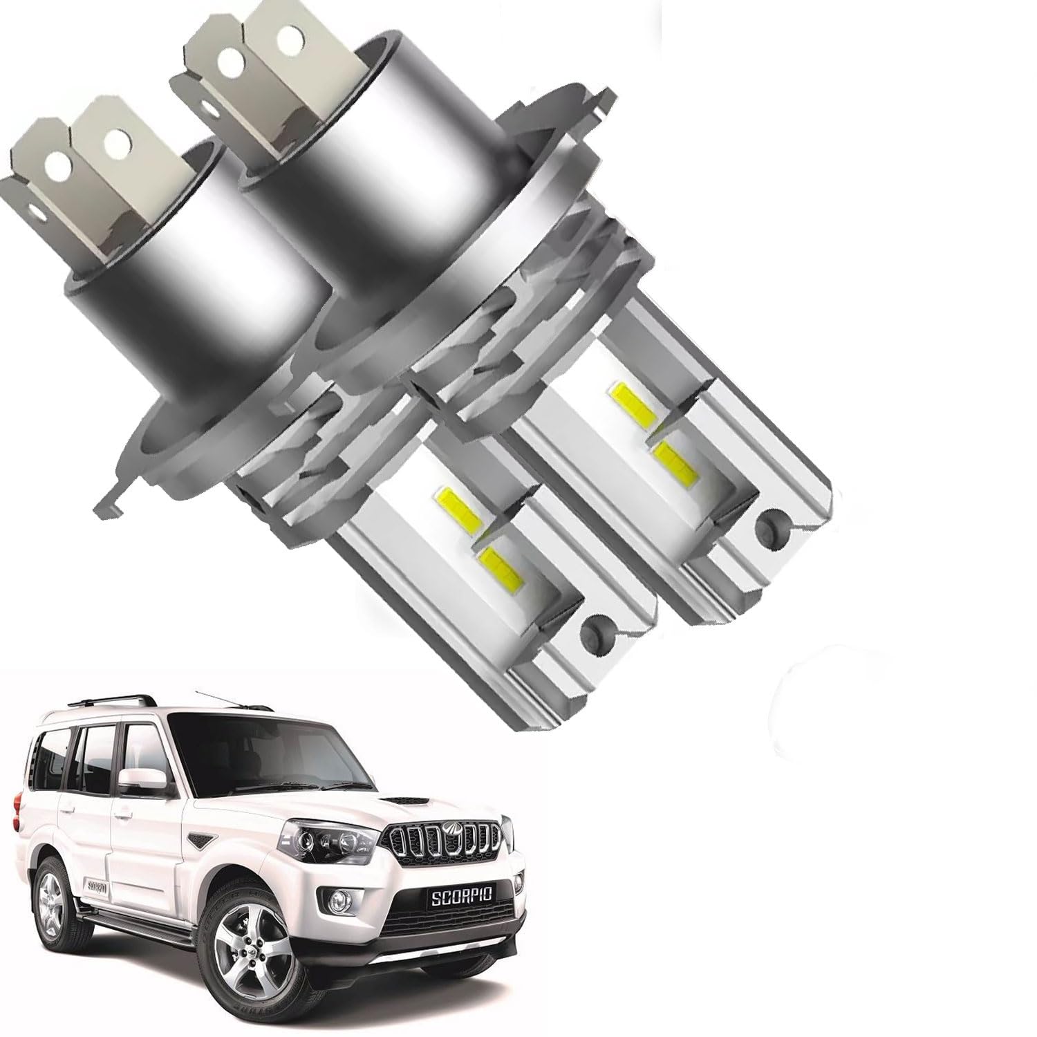 Auto Pearl V3 LED Headlight Bulbs Hi/Low Beam Fits for Vehicle H4 compatible with Scorpio New (Pack of 2)-picture-25