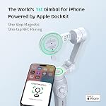 COMITOK Only for iPhone, MOGO [Apple MFi Certified] Gimbal Stabilizer for iPhone Stabilizer for Video Recording and Control Native Camera by Remote Control and Apple Watch, OTA Upgrade Supported