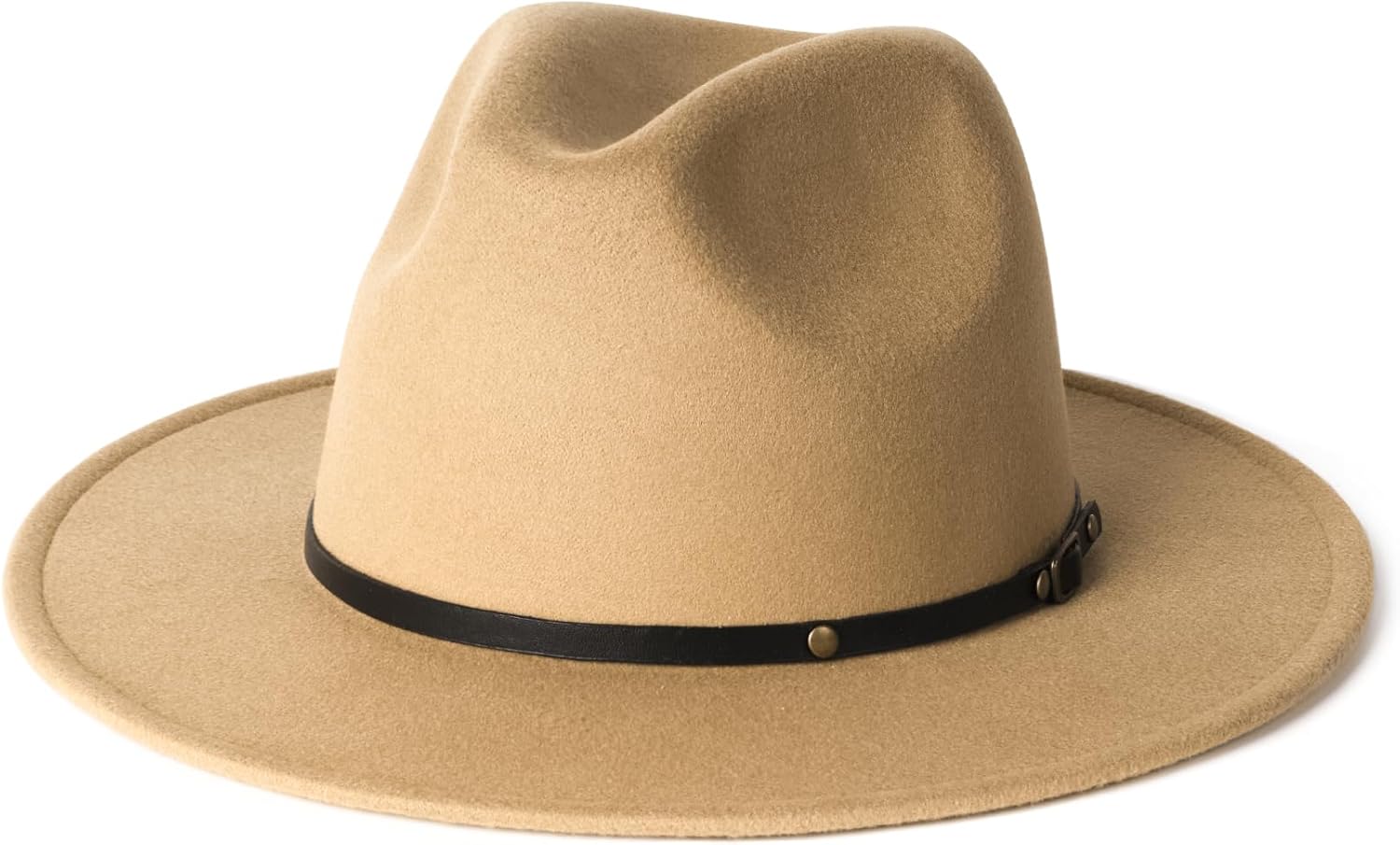 Zylioo 2XL/XL/L Felt Fedora Hats for Men Women,M/S Wide Brim Dress Hat,Plus Size Warm Panama Hat,Boho Style Jazz Hat