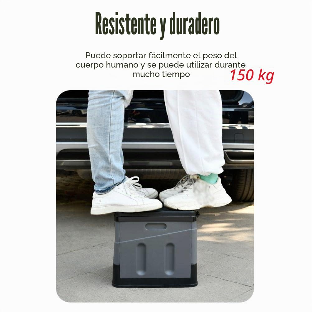 KENANLAN Inodoro portátil para camping y viajes, orinal plegable para coche, barco, senderismo, playa, soporta hasta 150 kg (gris)