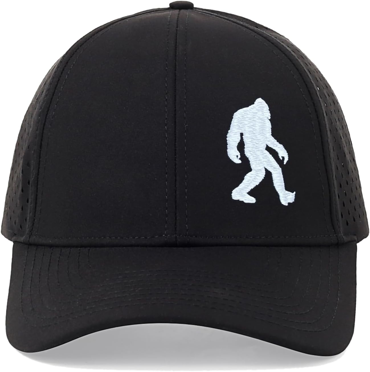 Embroidered Bigfoot Quick Dry Hats for Men and Women with Laser-Cut Mesh & Curved Brim