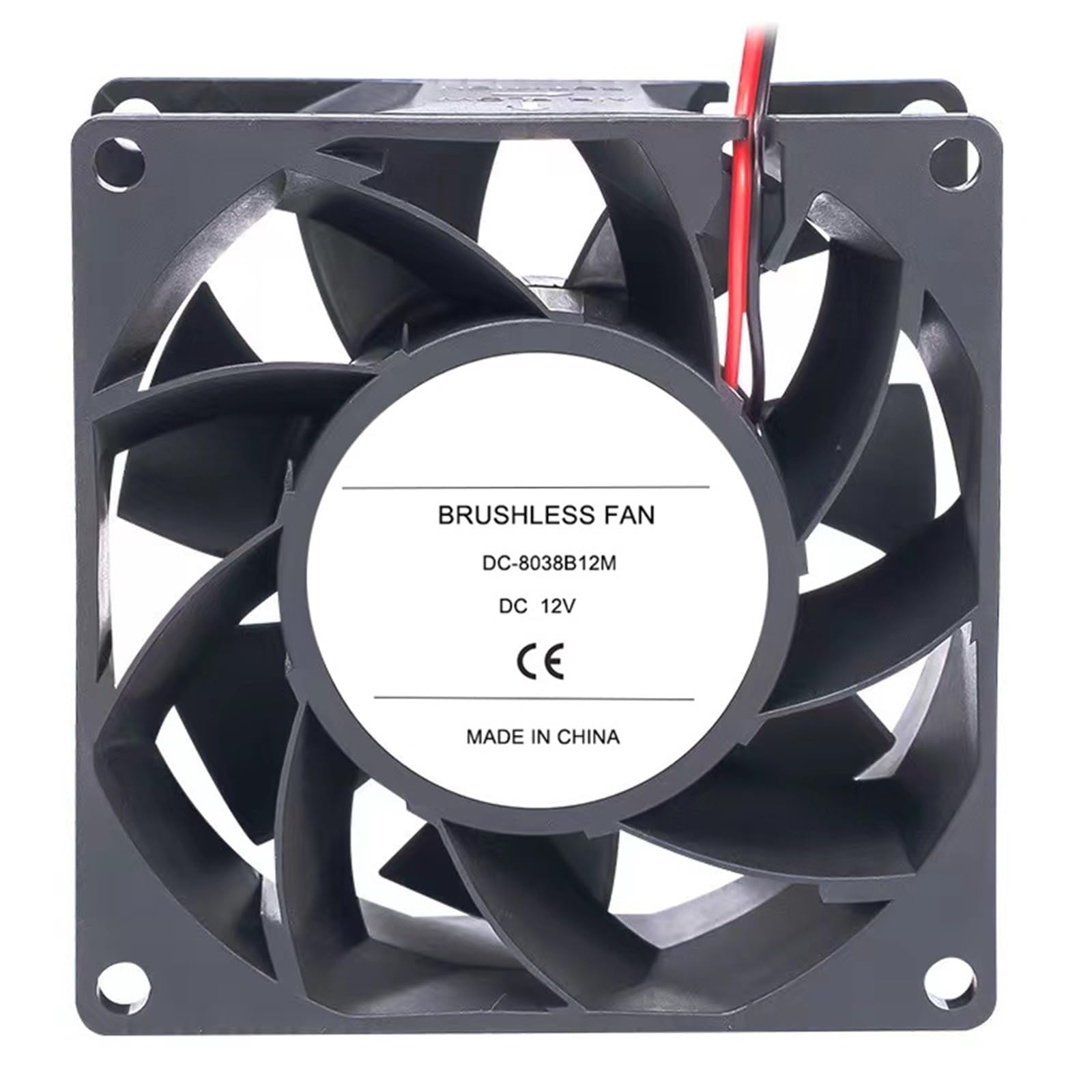 Ventilateur 8038 5500 tr/min 80 mm 8 cm 5 V 12 V 24 V 80 mm x 80 mm x 38 mm Ventilateur de refroidissement sans balais 80 x 80 x 38 mm (roulement à billes 12 V)