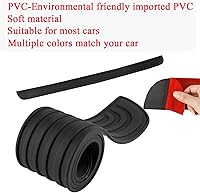 Vista 3 de Protector de parachoques trasero universal de 35.4 pulgadas, de goma negra, resistente a los arañazos, para puerta del maletero, accesorio para Negro