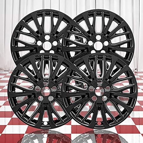 Brighter Design Set of 4 Gloss Black 20 Spoke 18" Wheel Skins for Toyota Camry SE/XLE 2018-2019 Cover