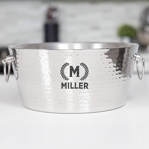 Miniatura 10 de BREKX Aspen - Bañera personalizada de metal para fiestas de acero inoxidable para hielo y bebidas, enfriador de bebidas para bodas, aniversarios,