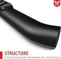 Vista 4 de MaxMate 3.5" Barra de Nerf Ovalada Estribos Laterales Compatibles con 2007-2018 Chevy Silverado GMC Sierra 1500; 2007-2019 2500 3500HD; 2019