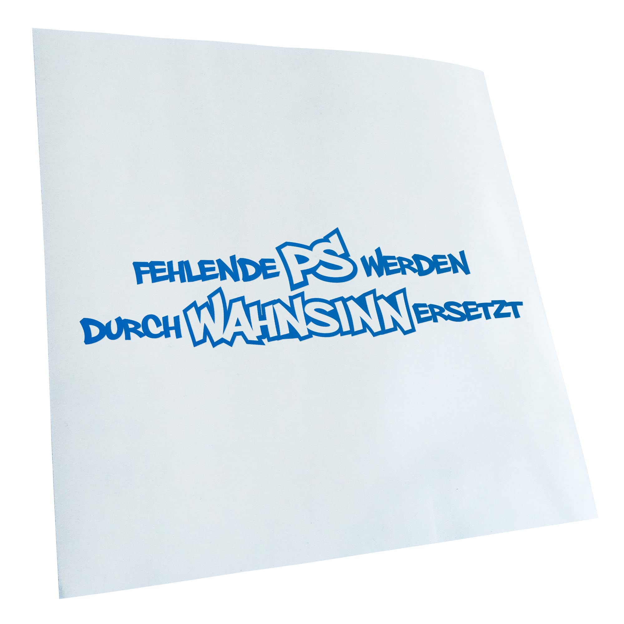 Kiwistar - Car Sticker - Blue - 30 x 8 cm Missing PS Are Behind ... - Rear Window Car Sticker Weatherproof for Car Truck Moped Truck - Sticker Exterior Self-Adhesive Tuning Accessories for Windows