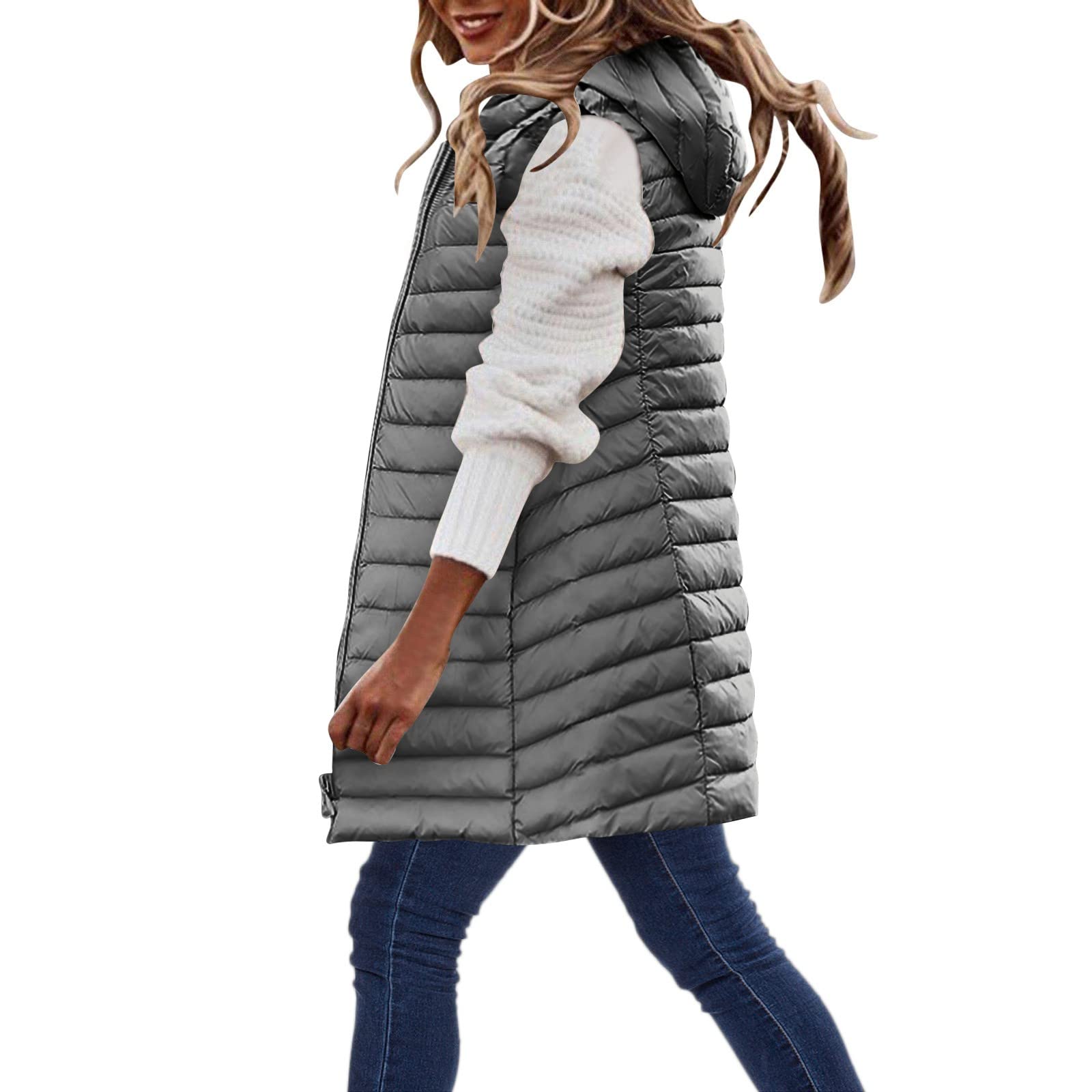 Leichte Steppweste Für Damen - Perfekt Für Herbst & Winter | Winddichte Baumwollweste Mit Stehkragen