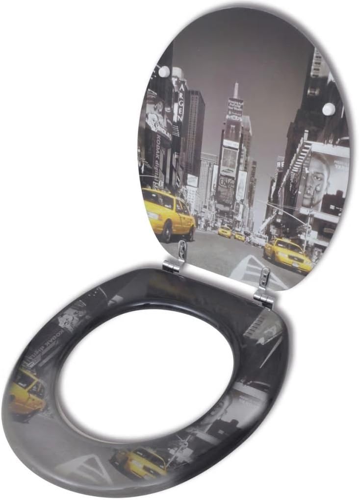 Hardware Plumbing Plumbing Fixture Hardware Parts Toilet Bidet Accessories Toilet Bidet Seats Toilet Seat with MDF Lid New York Design
