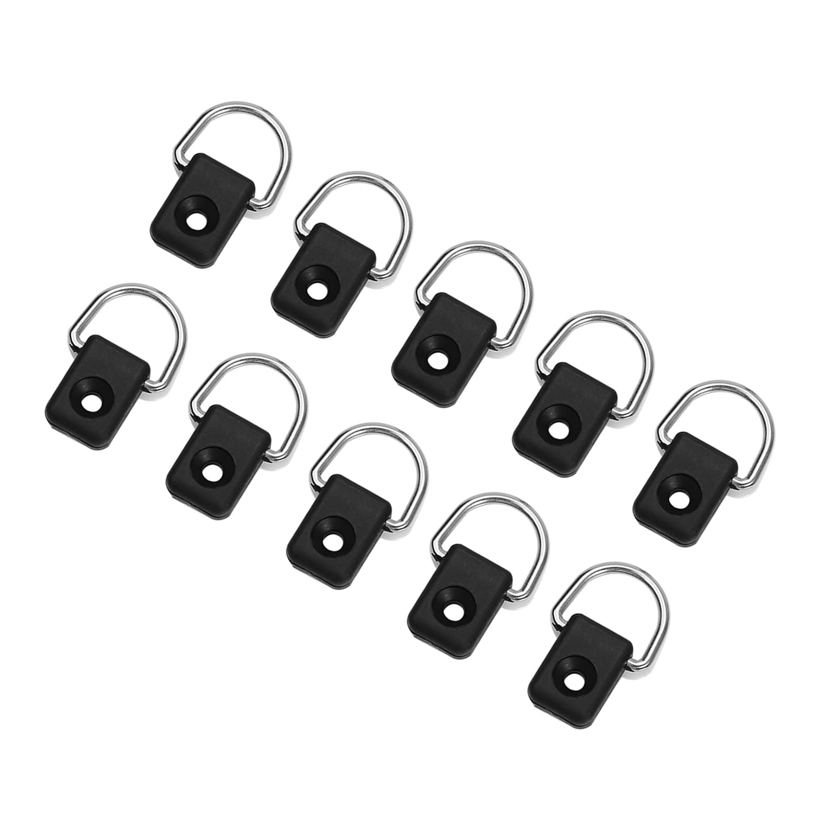 POCREATION 304 Stainless Steel and Nylon DRings, M6 Screws, Lightweight, Versatile Functionality, Easy Installation, Boat D Sailing Camping Hardware Accessories, Safety Deck Loop