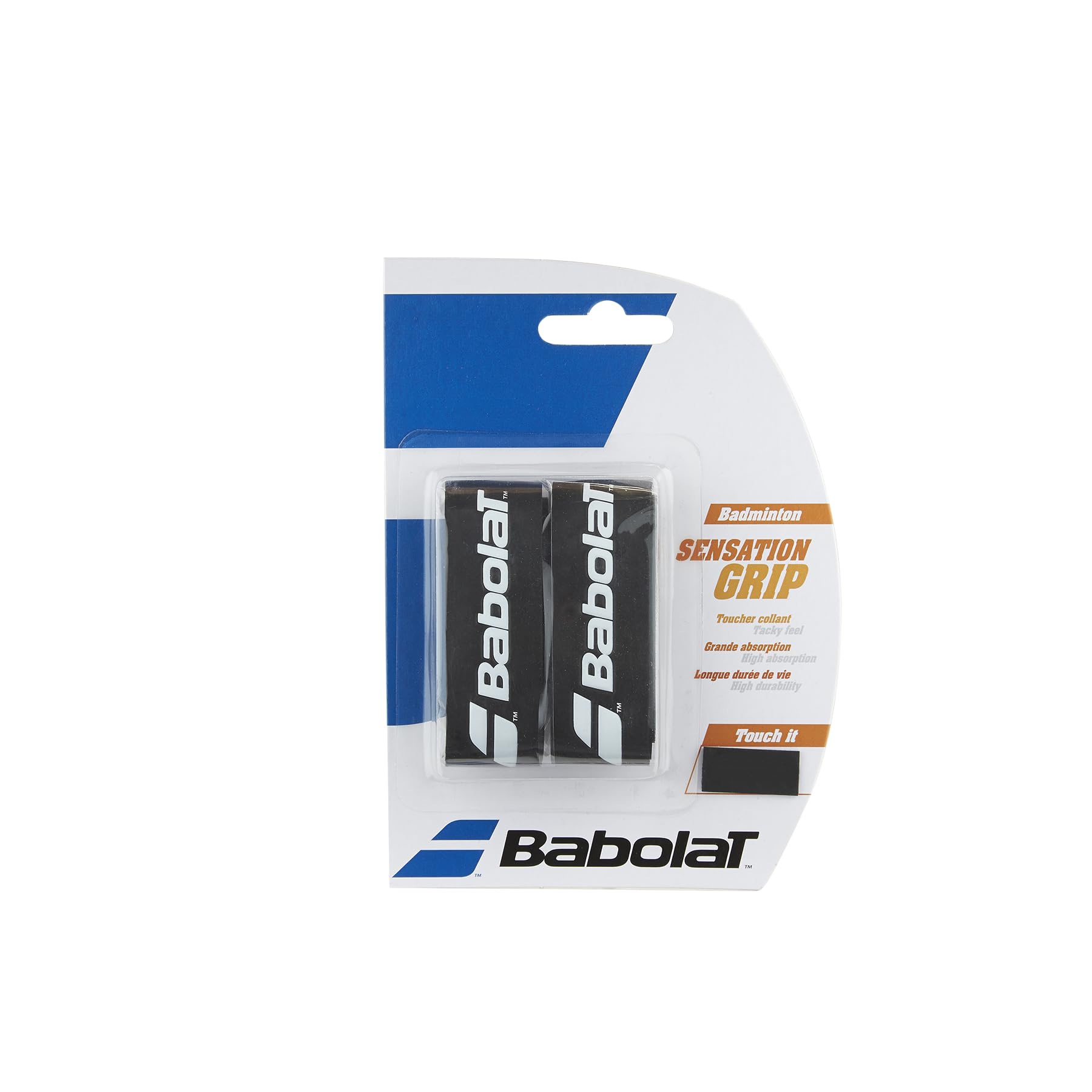 Babolat, Uchwyt do rakiet model Grip Sensation, lepki i bardzo chłonny materiał, idealny dla zawodników poszukujących wysokiej jakości uchwytu do badmintona