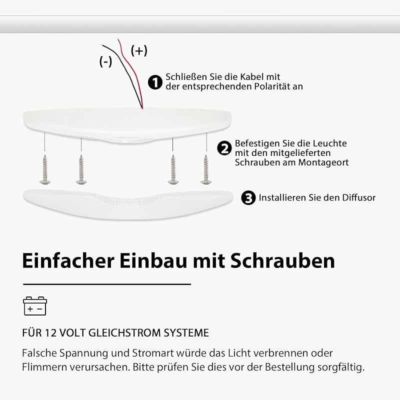 Dream Lighting LED Mennyezeti Lámpa Autóhoz Lakóautóhoz Hajóhoz 12V