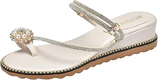 205 Cuñas Esparto Altas Mujer Sandalias de tacón con de imitación para Mujer Zapatos Bajos Mujer Cerrados (White, 39)