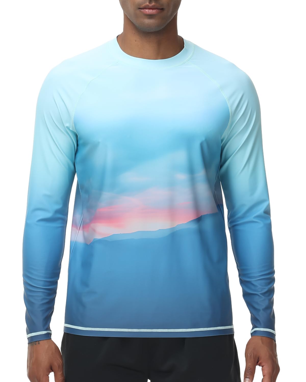 VAYAGER Men's Swim Shirts UPF 50+ Rash Guard Long Sleeve Quick Dry T-Shirt Loose Fit Water Fishing UV Protection Shirts