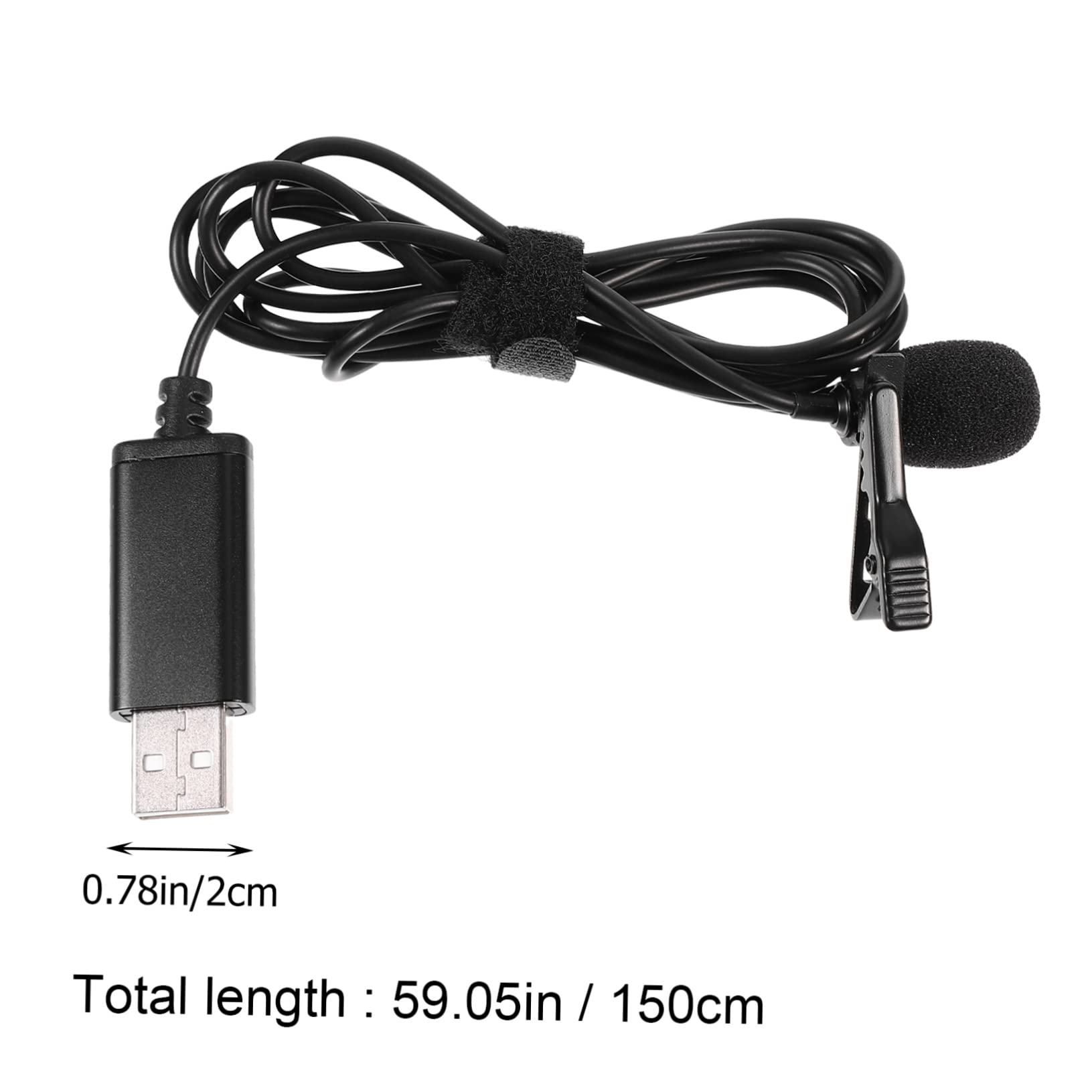 EPIGEIST 1Pc USB Lavalier Microphone for Live Broadcast Multi Purpose Clip Mic for Desktop Computers Notebooks and with High Sensitivity and Core