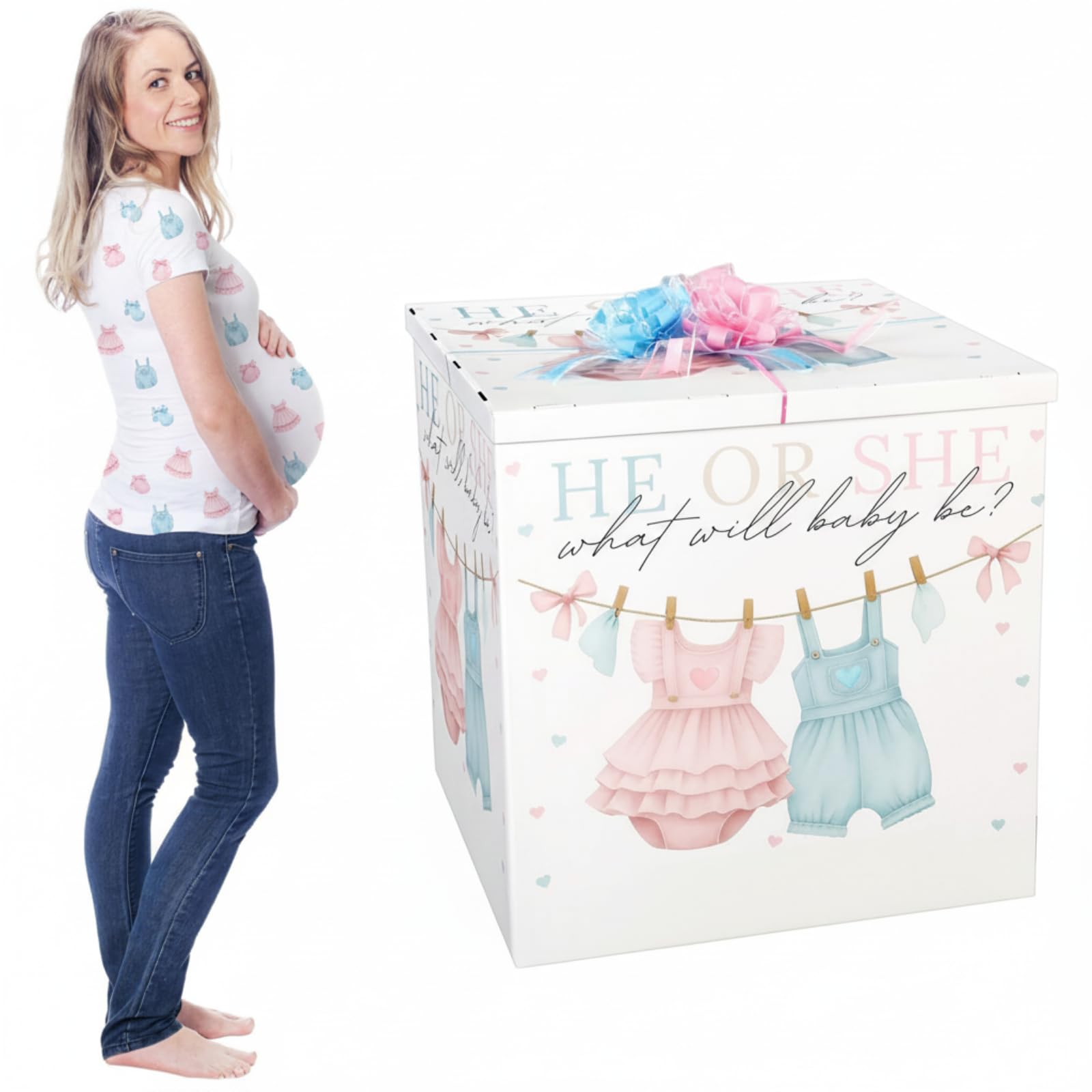 Amazon.com: AmazingSpark 28in Giant Gender Reveal Gift Box with