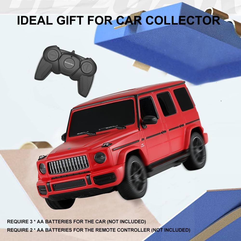 1:24 Scale Remote Control Car for Mercedes G63, 2.4GHz Model RC Cars, Electric Sport Racing Hobby Vehicle Gift for Adults, Kids, Boys, Girls - Red
