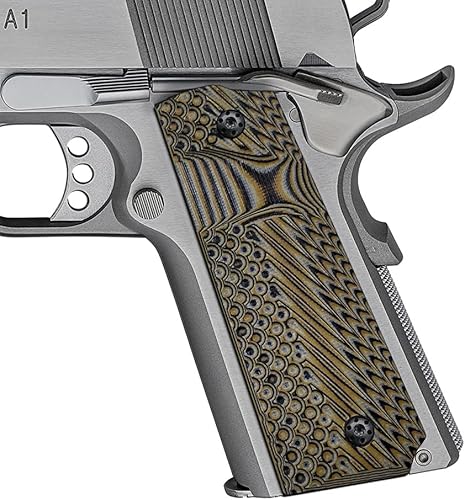 Cool Hand 1911 G10 Grips Reemplazo para Kimber, Colt, Rock Island, Springfield, Tauru, tamaño completo (gobierno/comandante), tornillos de pistola