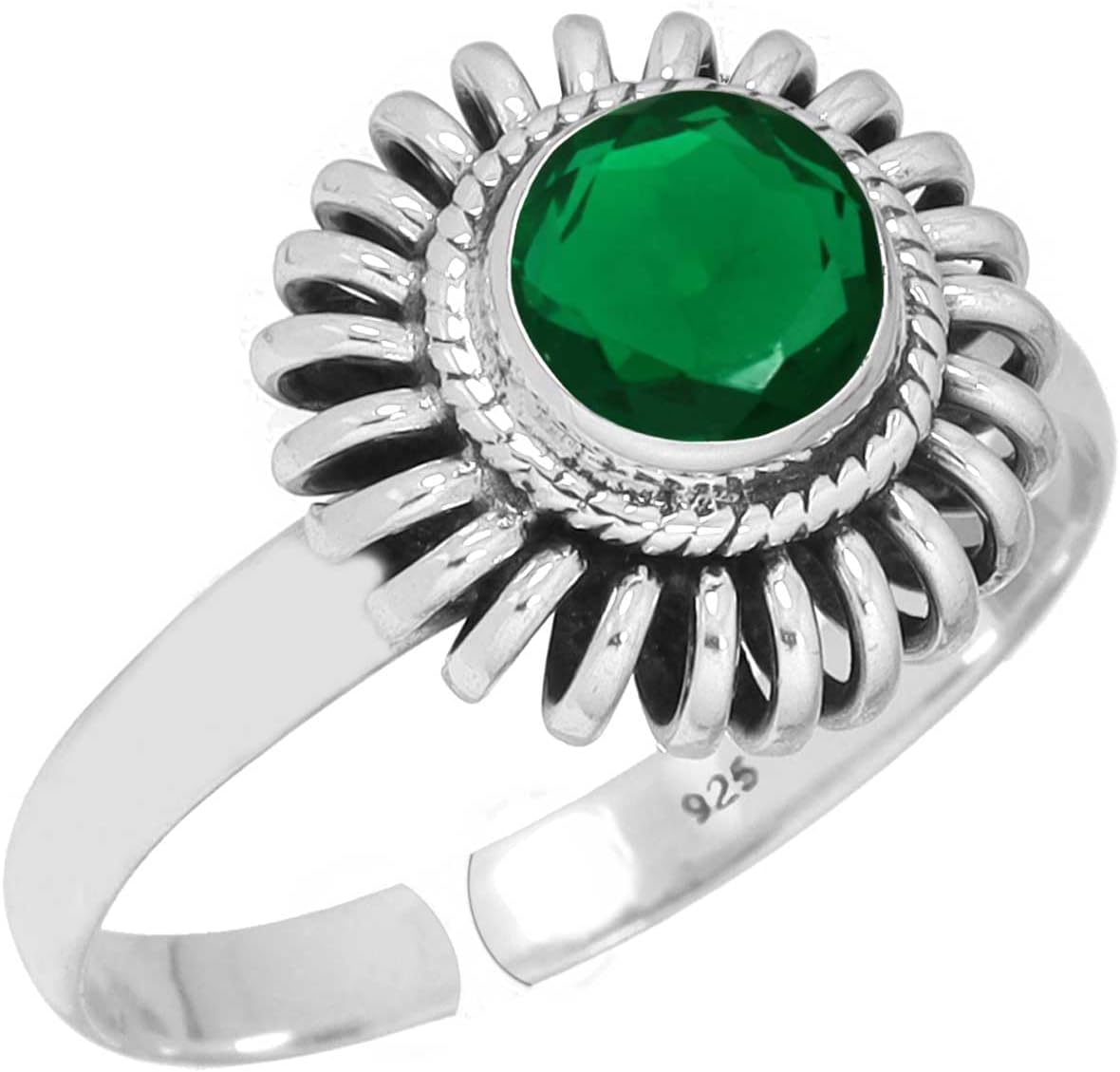 Genuine 925 Sterling Silver Handmade Jewelry Round Pearl, Amber, Lapis, Carnelian Natural Gemstone Boho Adjustable Ring For Women