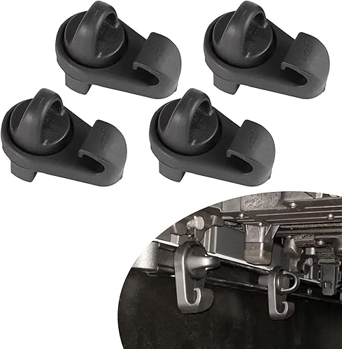 SuLokiy Paquete de 4 rieles de cama de camión con ganchos compatibles con Tacoma Tundra 2005-2019 número de pieza PT278-35075 PT278-00160