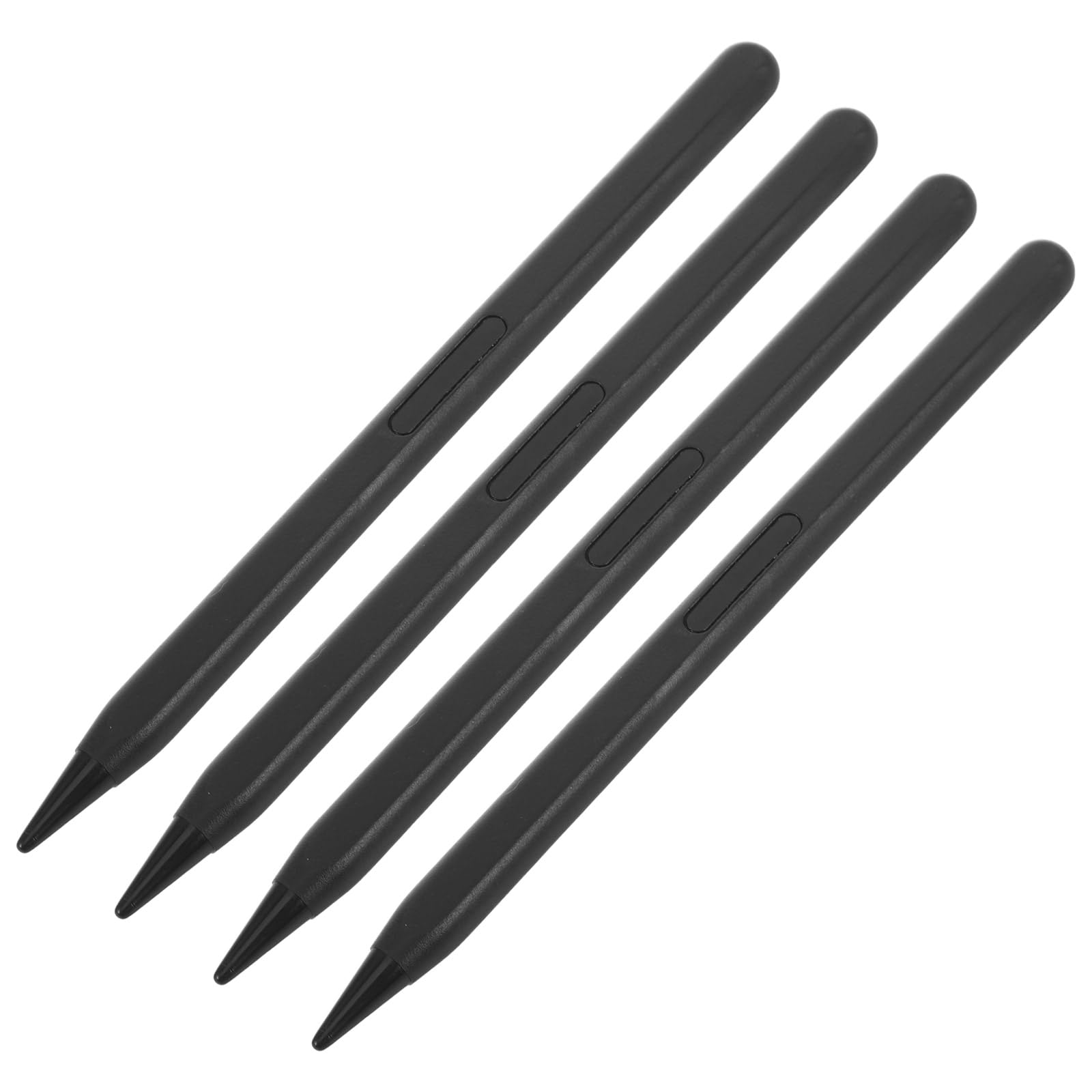 Gadpiparty 4 x schwarze leichte Kunststoff-Stifte mit präziser Touch-Steuerung für Zeichentablets und LCD-Digitalboards, kompatibel mit Touchscreen-Geräten