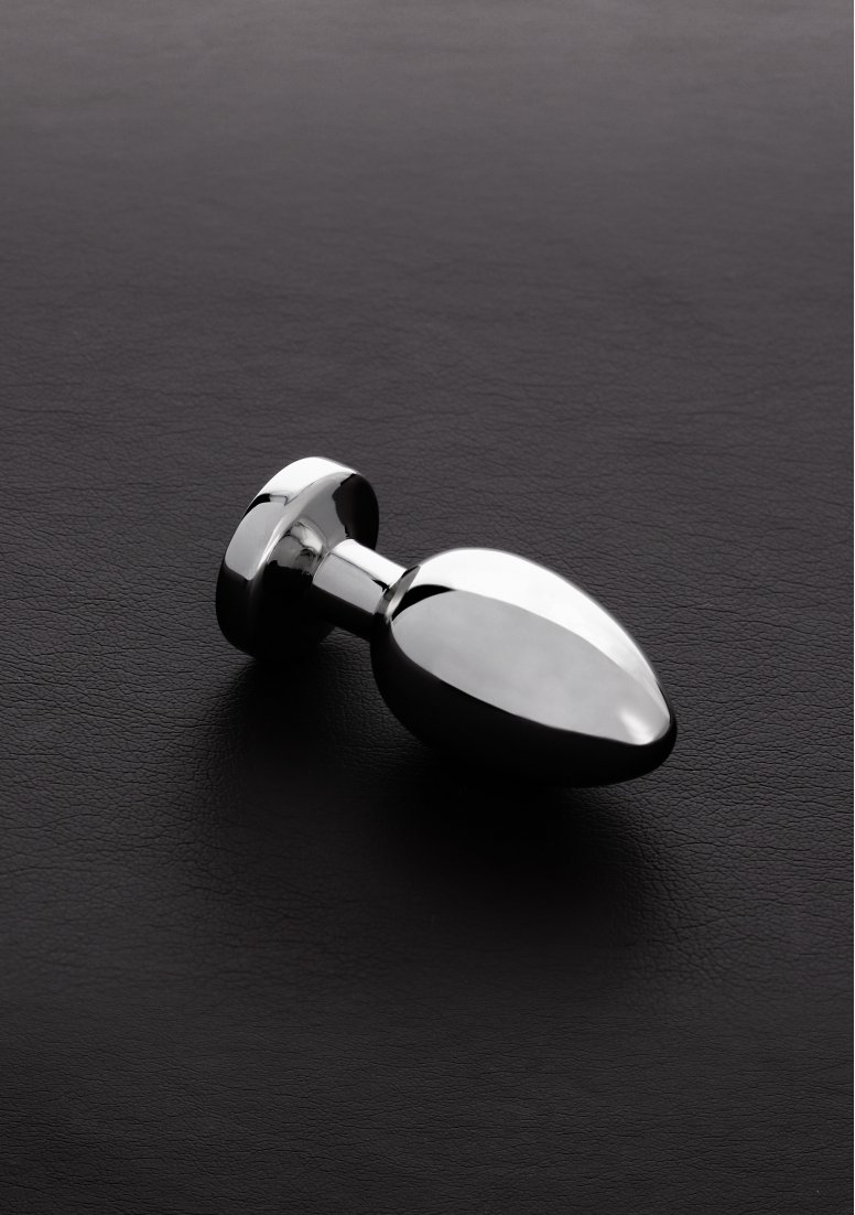 Plug Anal En Acier Chirurgical Avec Strass Bleu Nuit - Taille L, Sextoy Générique Neuf