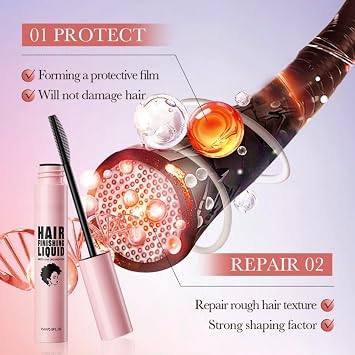 Hair Finishing Stick 2 Pack - 15ml Hair Mascara For Flyaway Hair - Hair Tamer Shaping Gel For Stray Trivial Hair - Moisturizing Hair Wax Stick For Frizz Control And Get Smooth Styling