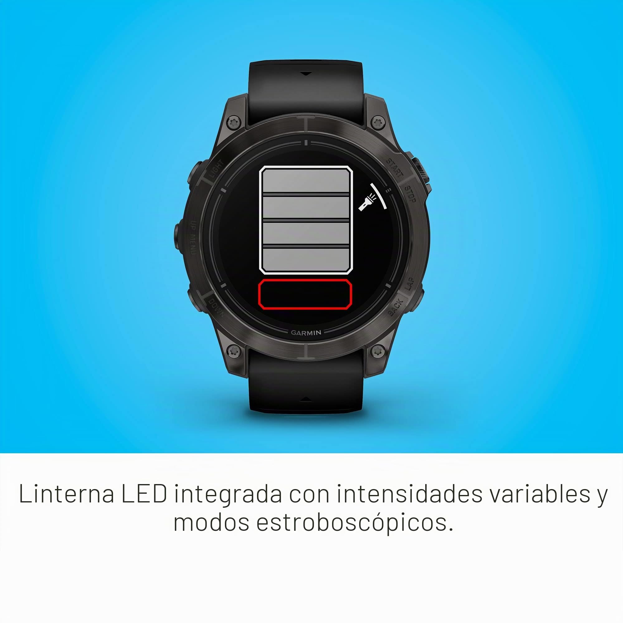 Garmin epix Pro (Gen 2) Sapphire Edition, 47 mm, Reloj Inteligente de Alto Rendimiento, tecnología de Entrenamiento Avanzada, Linterna integrada, Color Negro