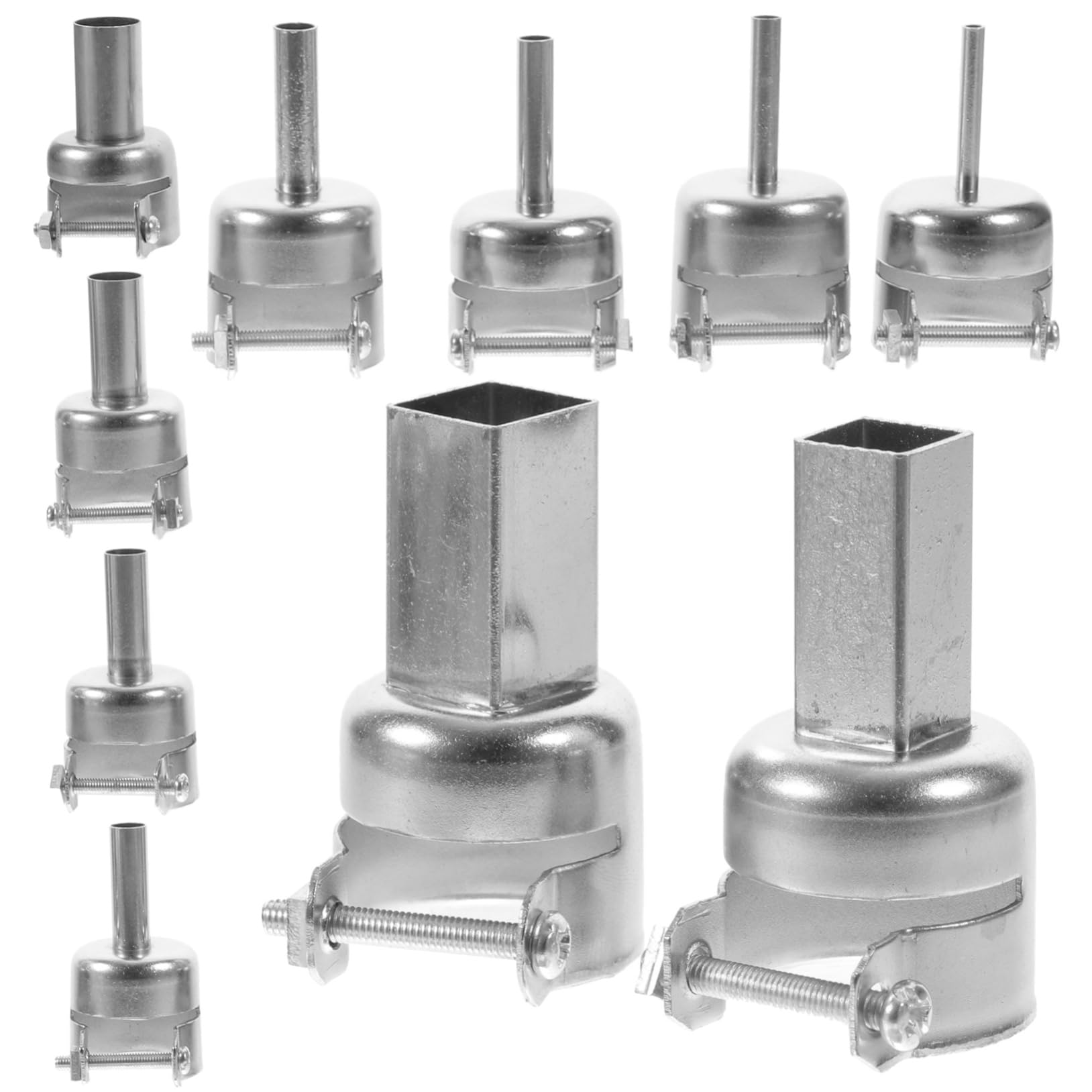 MUCKLILY 10-pack Soldering Nozzle Set for Hot Heat Nozzle Air Nozzle Compatible 850 952 852 Soldering Stations