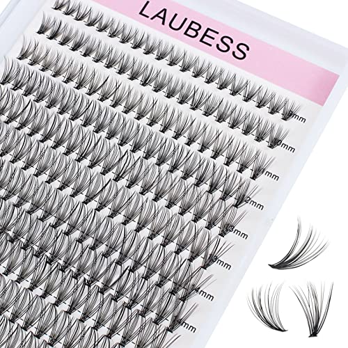 Image of Eyelash Clusters LAUBESS Lash Clusters Individual Lashes Cluster Eyelash Extensions DIY at Home Waterproof Cluster Lashes (20D-0.10C-9-16)