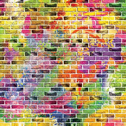 FORWALL AMF20135_Ven Graffiti Papier Peint intissé Motif Briques Multicolores, Non-tissé, coloré, V4 (254cm. x 184cm.)
