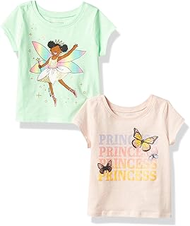 The Children's Place Baby Toddler Girl Short Sleeve Graphic T-Shirt 2-Pack