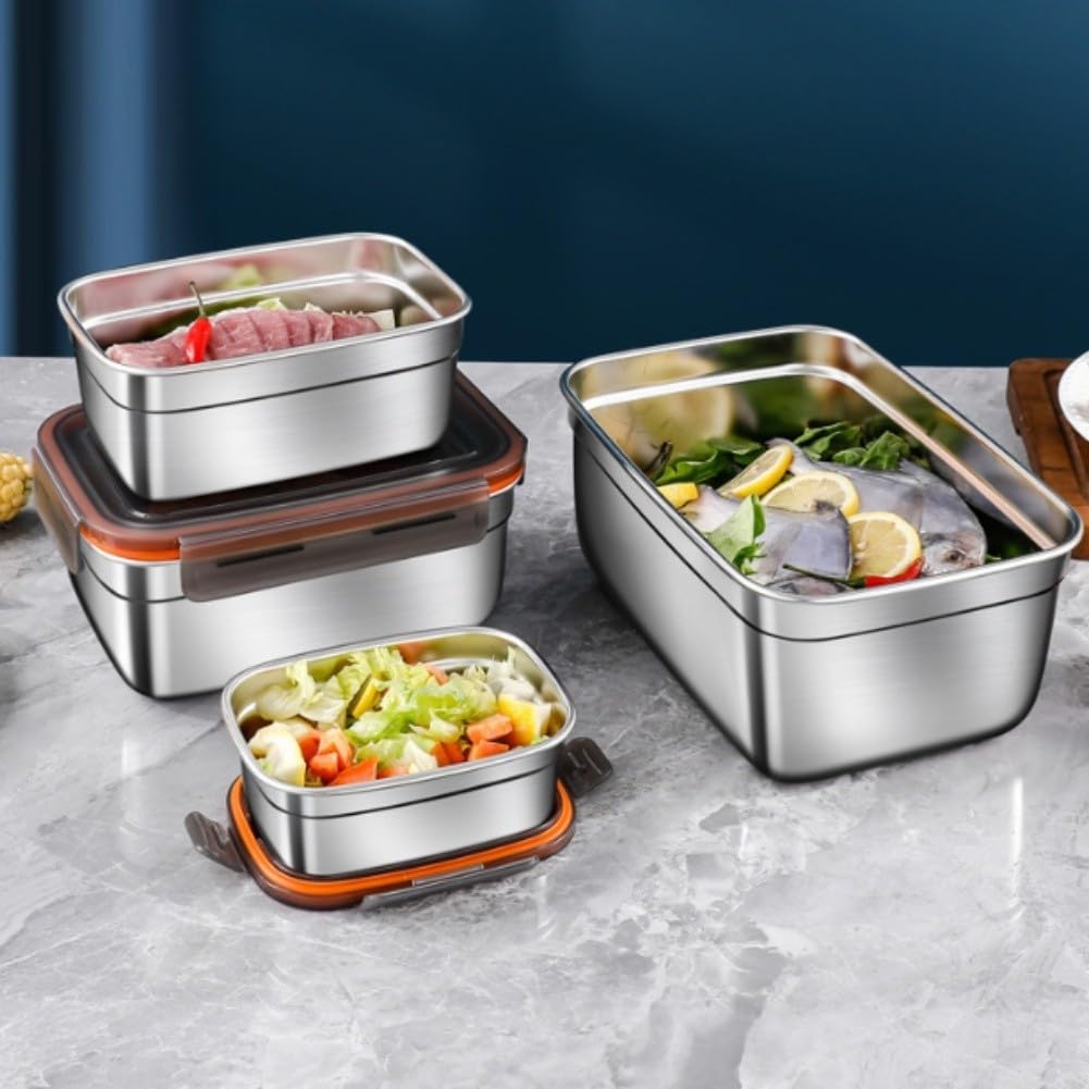 Boîtes Alimentaires 4PCS Hermétiques Anti-Fuites Boîtes Alimentaires