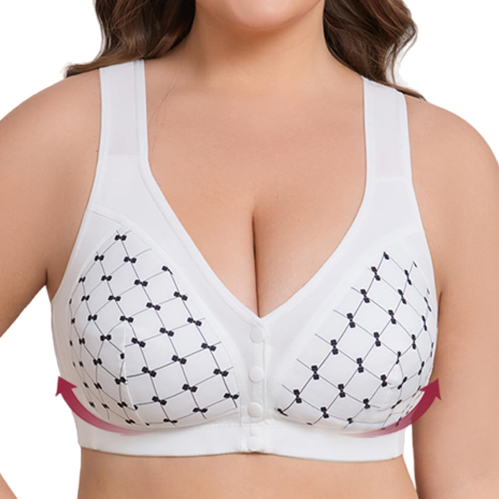 Sujetadores Mujer Sin Aros Pack De 4 Cierre Delantero Sostenes Tallas Grandes Top Comodo Push Up Transpirable Tirantes Anchos para Dormir Y Uso Diario Ropa Interior