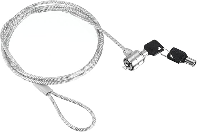 MINLIXIN 3-Pack Retractable Steel Cable Locks Anti-Theft Security Wire Rope For TV, DVD, Remote
