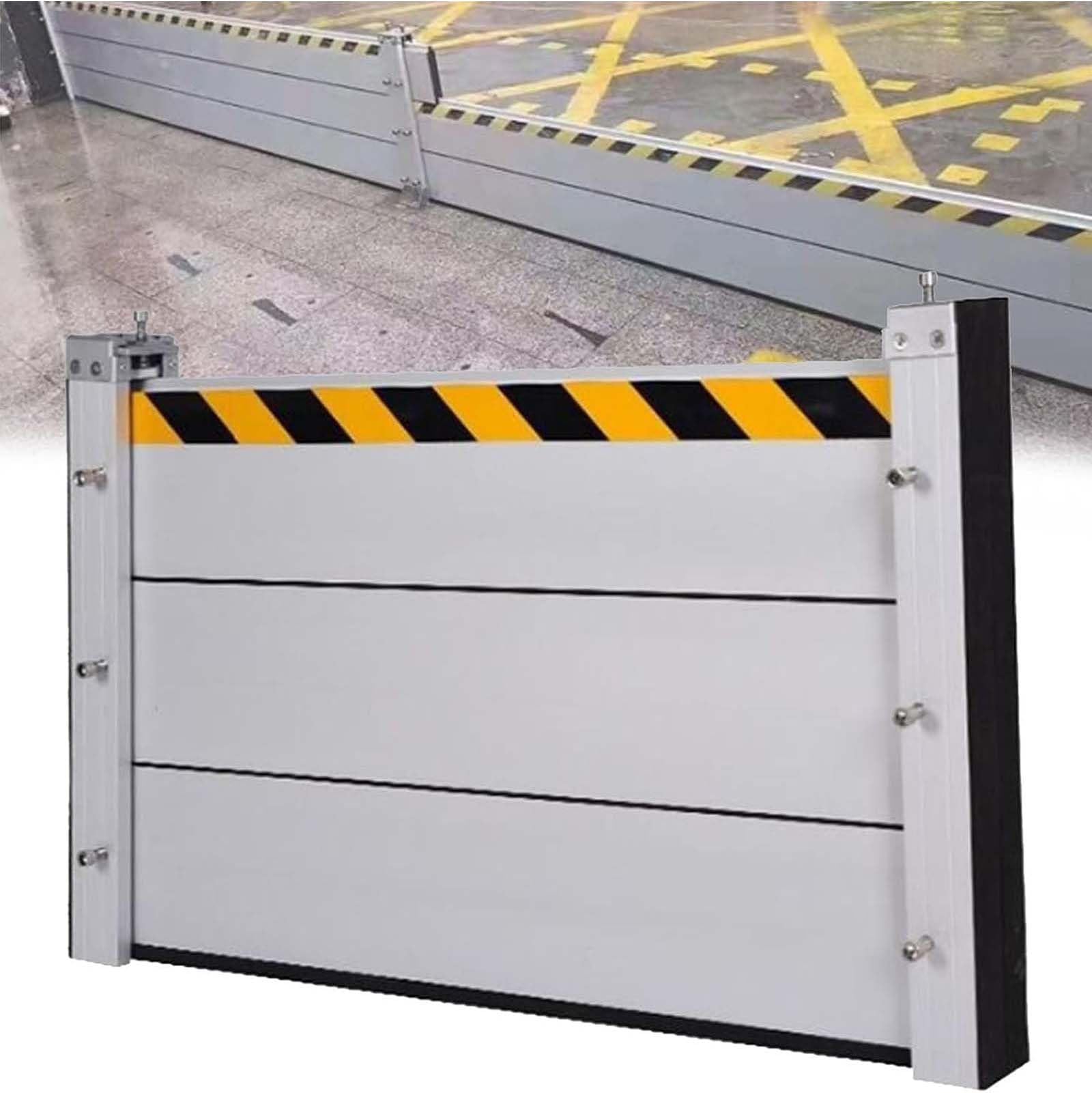Generico Barriera Antiallagamento Paratia Antiallagamento per Porta Esterna Barriera Antiallagamento per Porta Guarnizione Porta Garage Barriera Antiallagamento per Strada Cancello,Argento,300 * 60cm