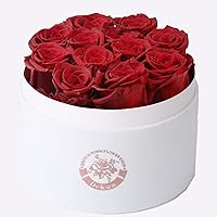 Vista 9 de Caja de regalo de 12 piezas de flores eternas, rosas eternas preservadas que duran de 1 a 3 años, rosa preservada para ella, día de San Valentín