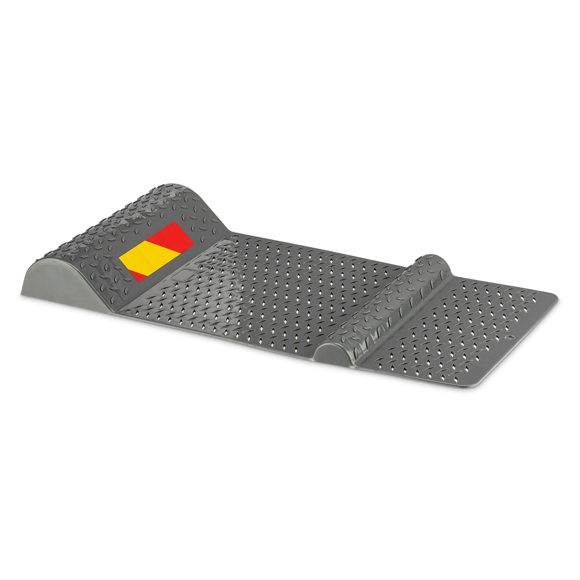 Preiswert&Gut 2X Einparkhilfe Garage Radstopper für sicheres Einparken 52 x 25 cm, Kunststoff Bremsschwelle mit Klebestreifen und zusätzlich Bohren, seitliche Einfahrhilfe, 2,5 bis 5,5 cm Höhe