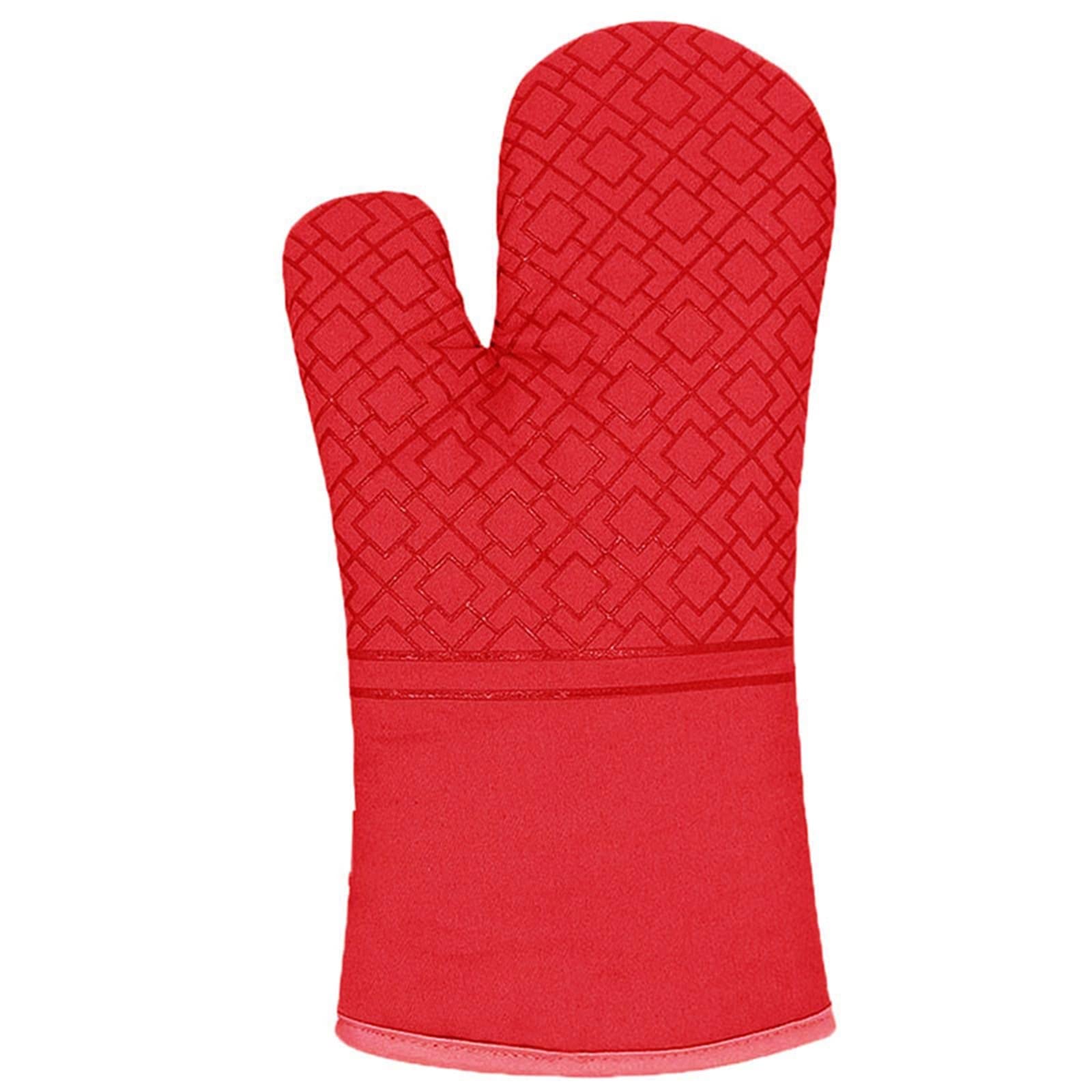 Gants de Cuisine, Gants for Micro-Ondes, maniques de Cuisson, ustensiles de Cuisine, pièces détachées for ustensiles de Cuisine, Gants résistants à la Chaleur élevée(Red)
