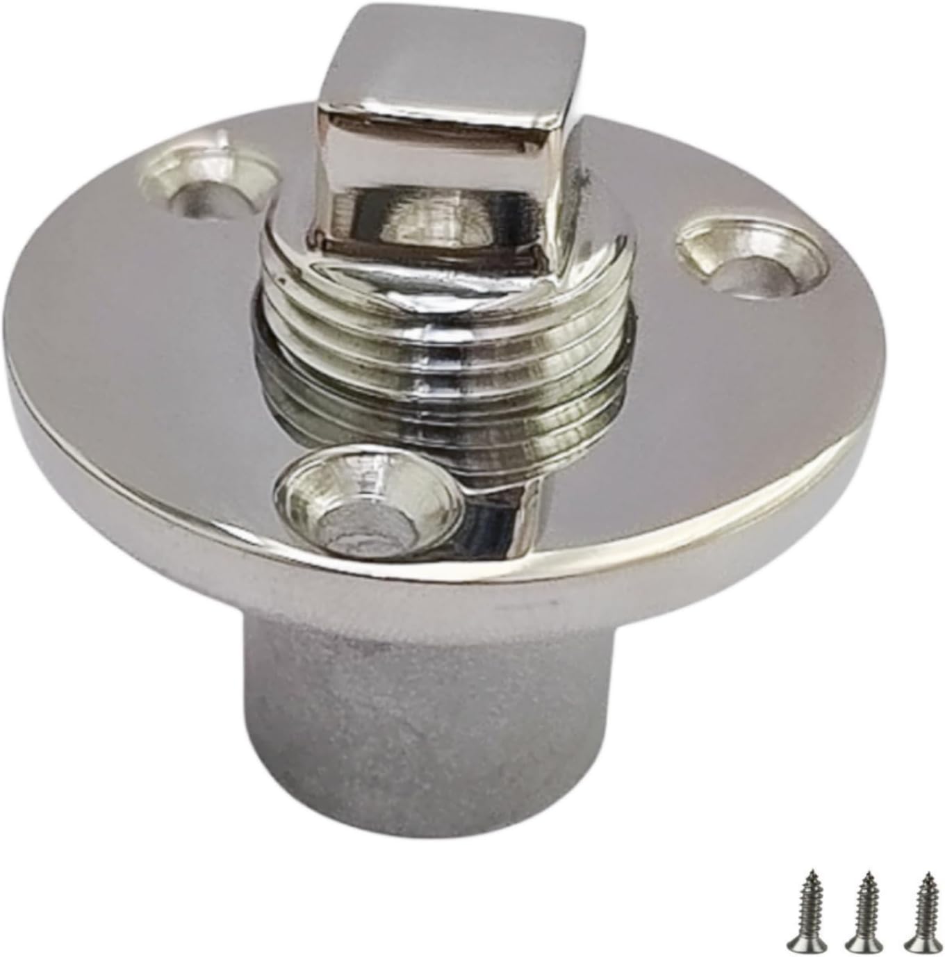 NRC&XRC Stainless Steel 316 Boat Garboard Drain Plug Marine Bilge Plug Kit with Screws