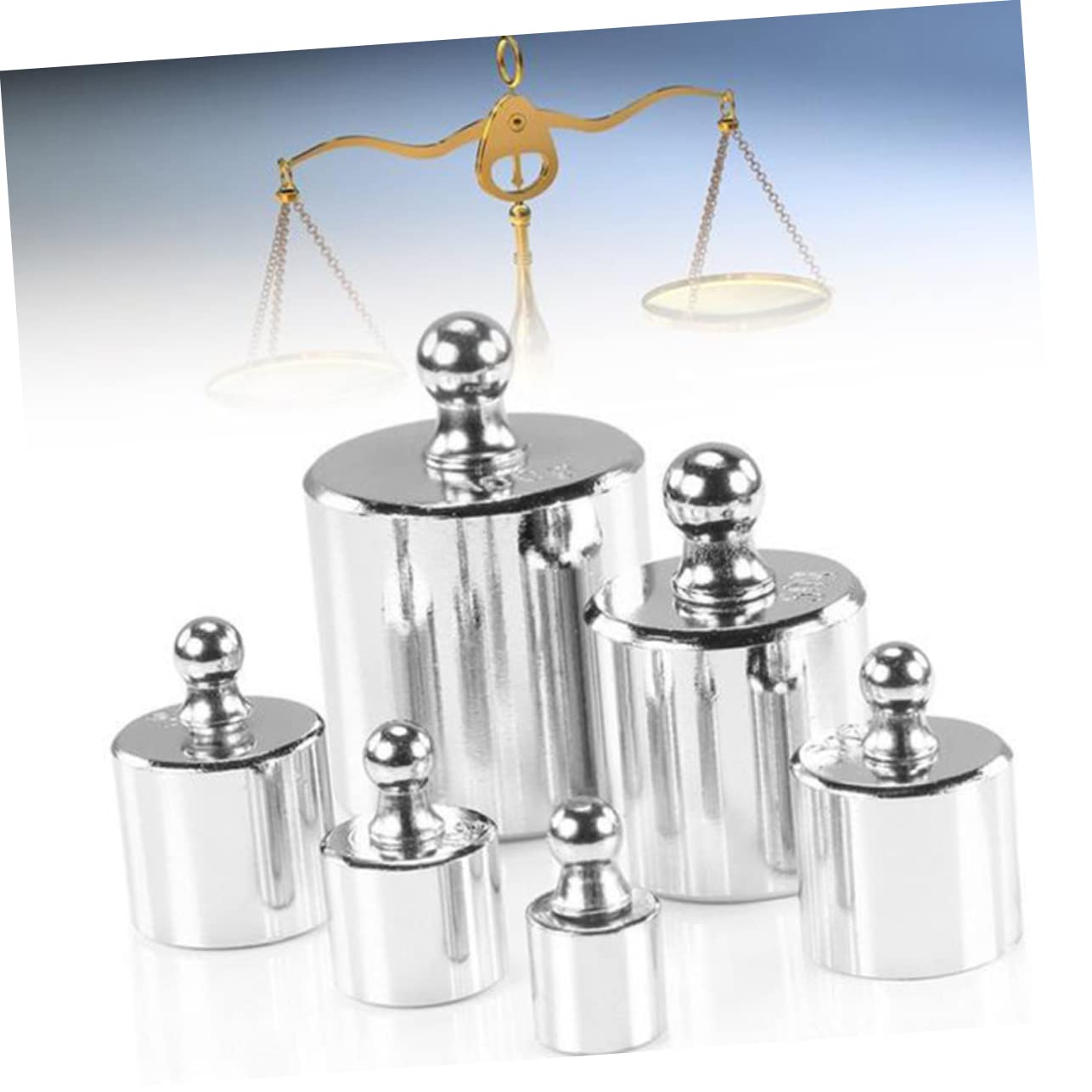 MUCKLILY Scale Calibration Weights 4pcs 5g Digital Scale Grams Calibration Weight Set for Electronic Weighing Scale Made of Stainless Steel